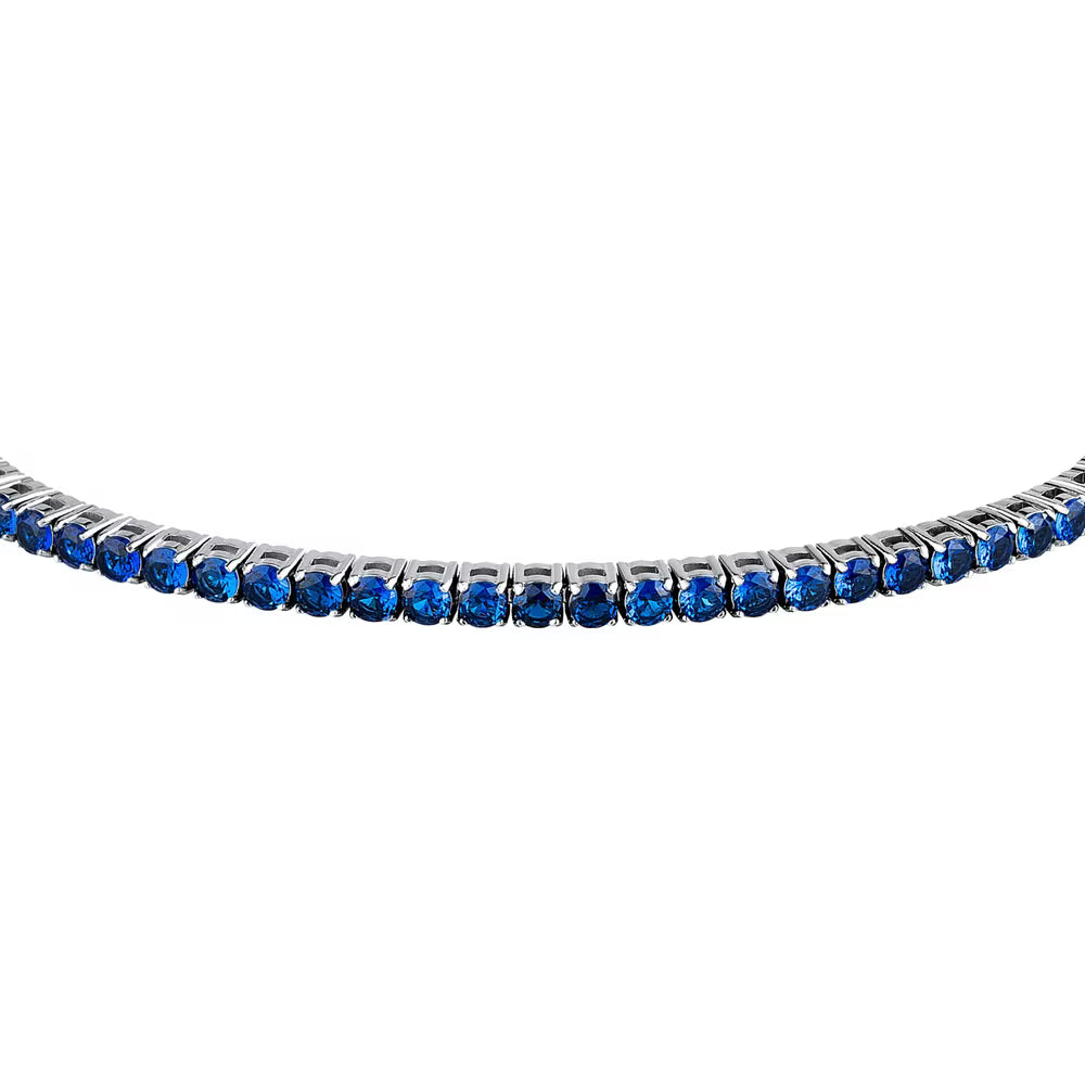 Bracciale Morellato Club Acciaio Tennis Cristalli Blu