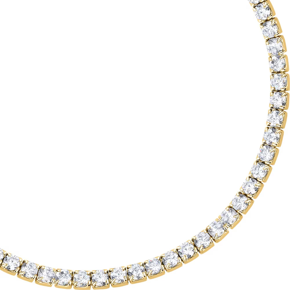 Bracciale Tennis Morellato Infinito Argento Dorato Zirconi