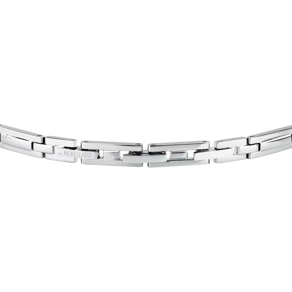 Bracciale Uomo Morellato Motown Acciaio Cubic Zirconia Quadrati Blu