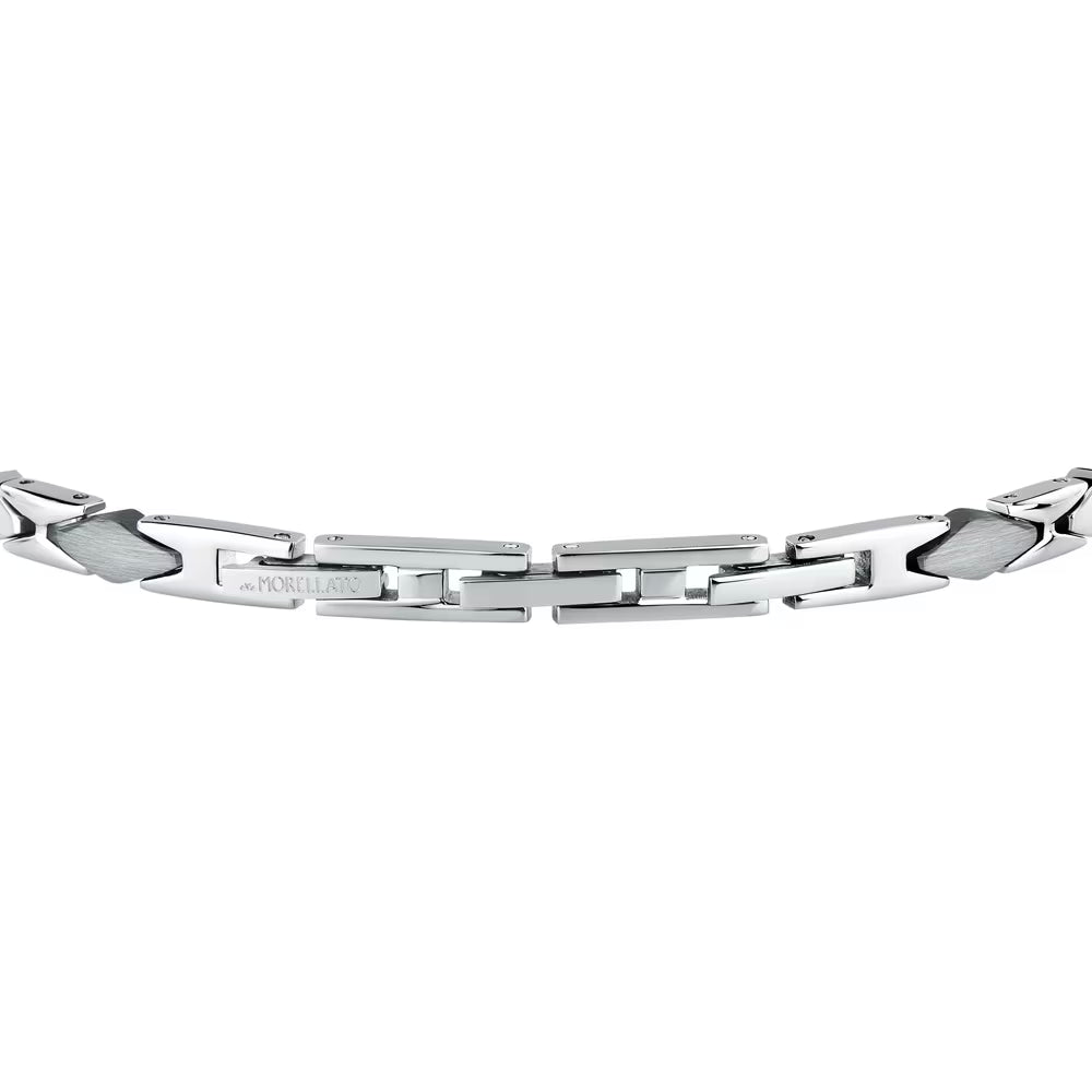 Bracciale Uomo Morellato Motown Acciaio Lucido E Satinato
