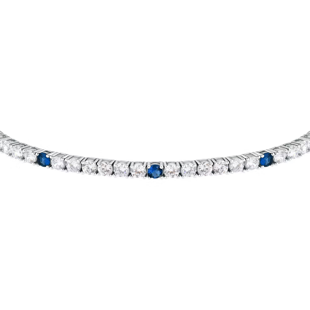 Bracciale Morellato Tesori Argento Tennis Zirconi Bianchi/Blu