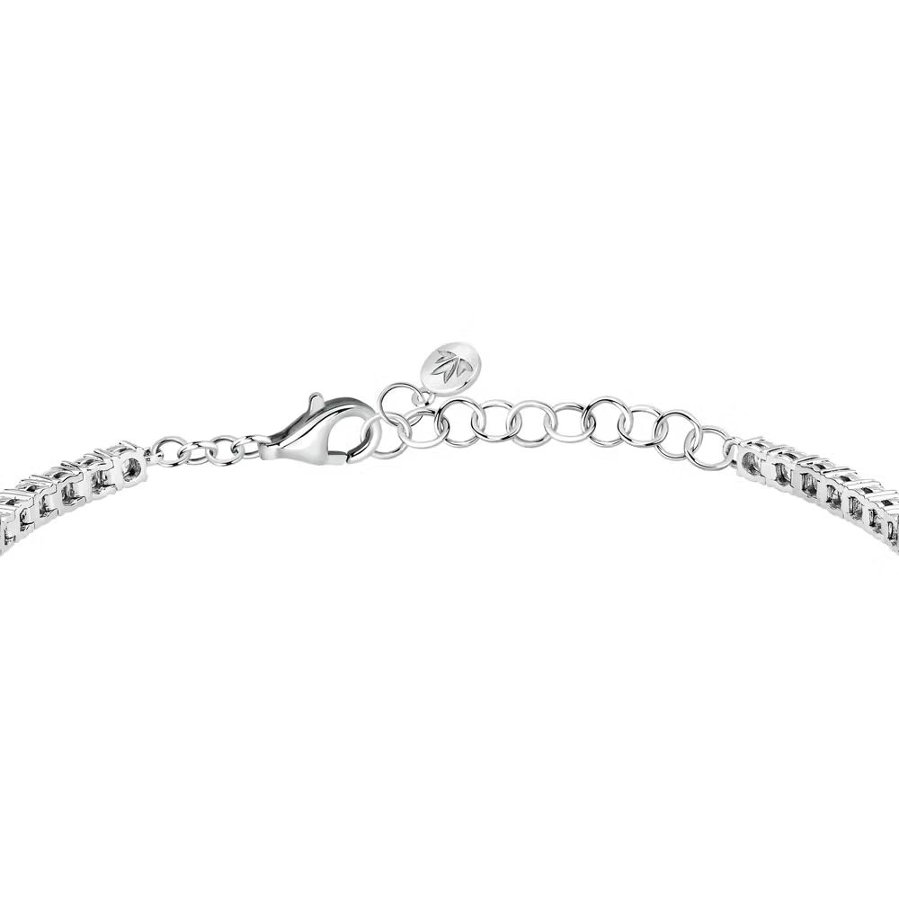 Bracciale Tennis Morellato Tesori Argento Zirconi + 5 Cuori Rossi