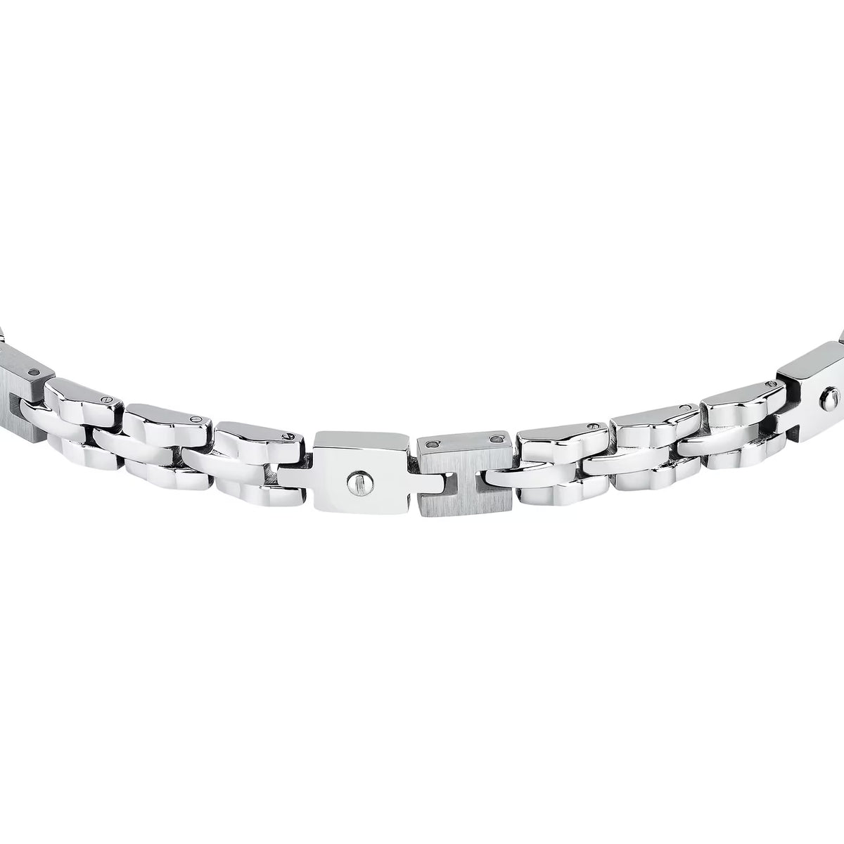Bracciale Uomo Sector Basic Acciaio Maglia Modulare Con Elementi Satinati/Lucidi e Viti