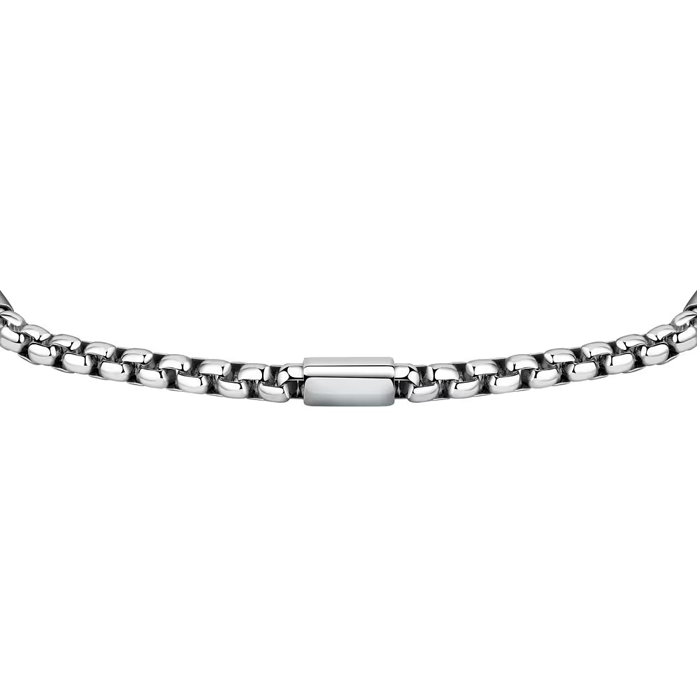 Bracciale Uomo Sector Basic Maglia Veneziana Arrotondata Acciaio Con 3 Bussolotti