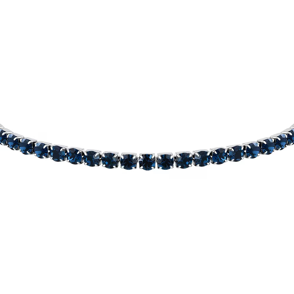 Bracciale Uomo Tennis Sector Acciaio Cristalli Blu