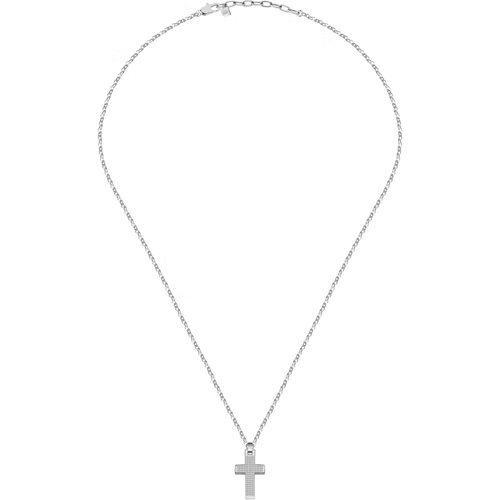Collana Uomo Morellato Motown Acciaio Pendente Croce