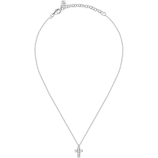 Collana Morellato Tesori Argento Centrale Croce Piccola Zirconi