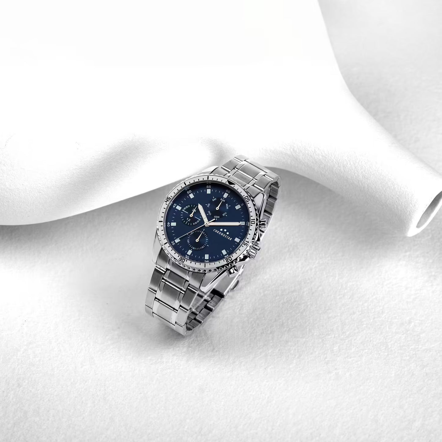 Orologio Chronostar Race Multifunzione Braccialato Blu