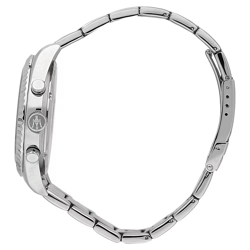 Orologio Maserati Competizione Multifunzione 43 Mm Acciaio Braccialato Quadrante Blu