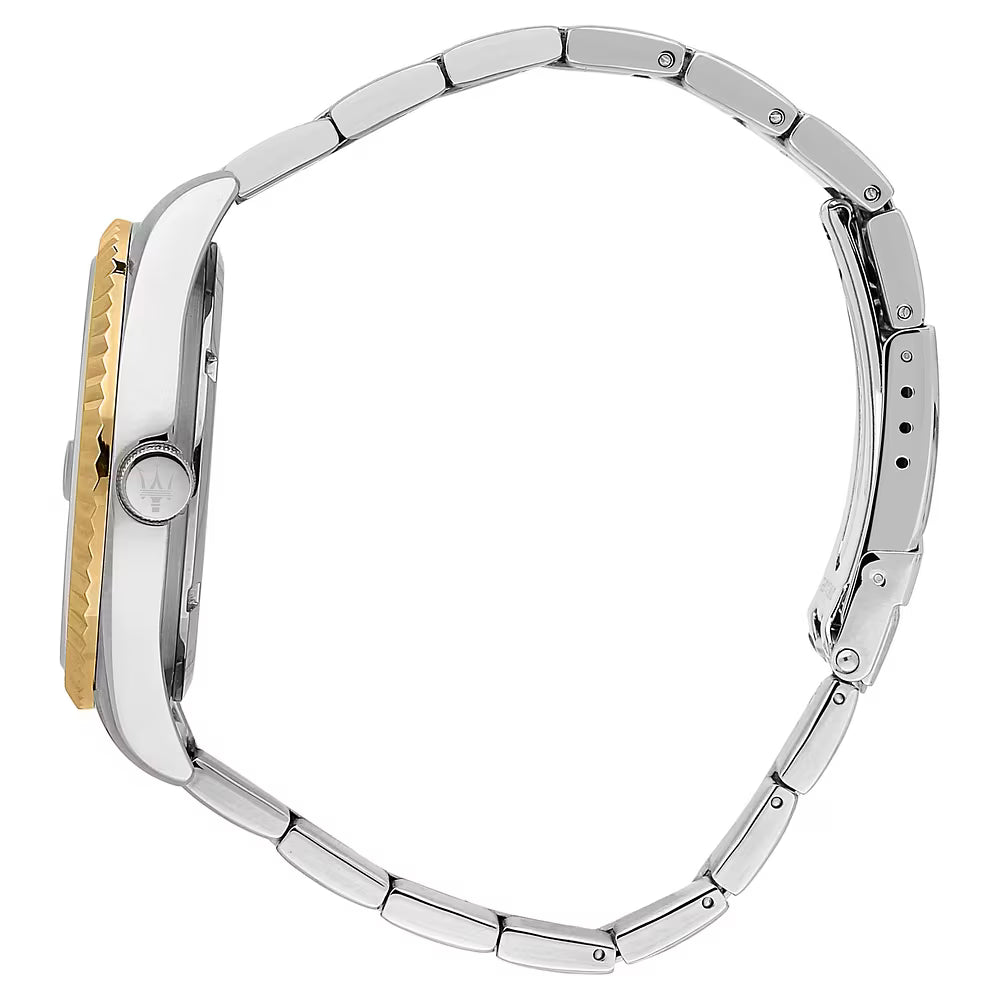 Orologio Maserati Competizione 43 Mm Acciaio Braccialato Acciaio/Pvd Oro Quadrante Blu