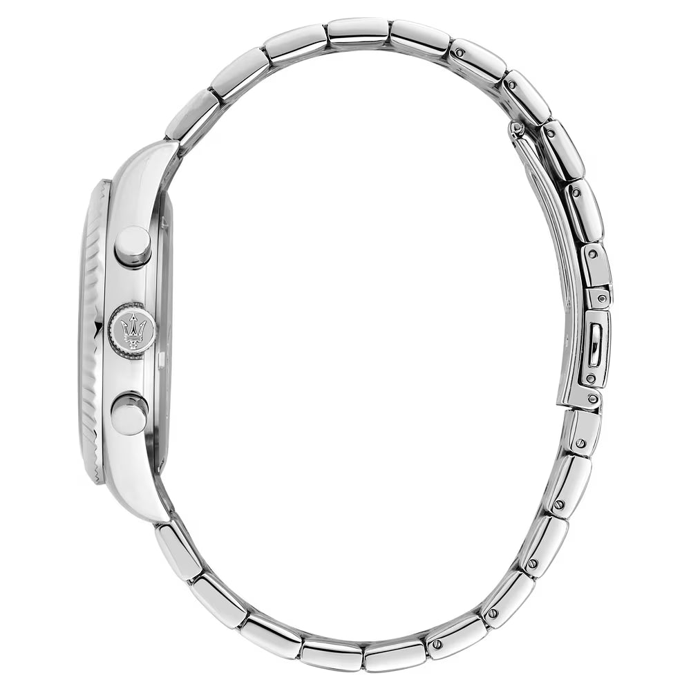 Orologio Maserati Competizione Multifunzione 41 Mm Acciaio Braccialato Blu