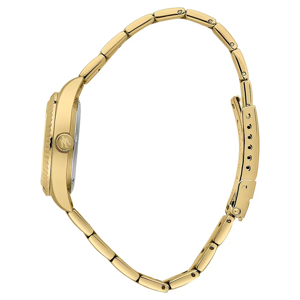 Orologio Maserati Competizione Lady 31 Mm Pvd Oro Braccialato Silver