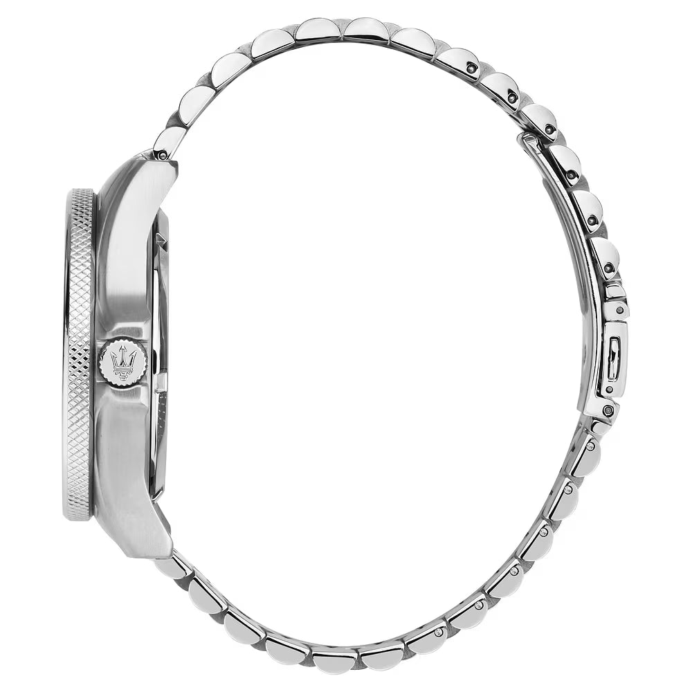 Orologio Maserati Time Sfida Automatico 44 mm Acciaio Braccialato Blu Scheletrato