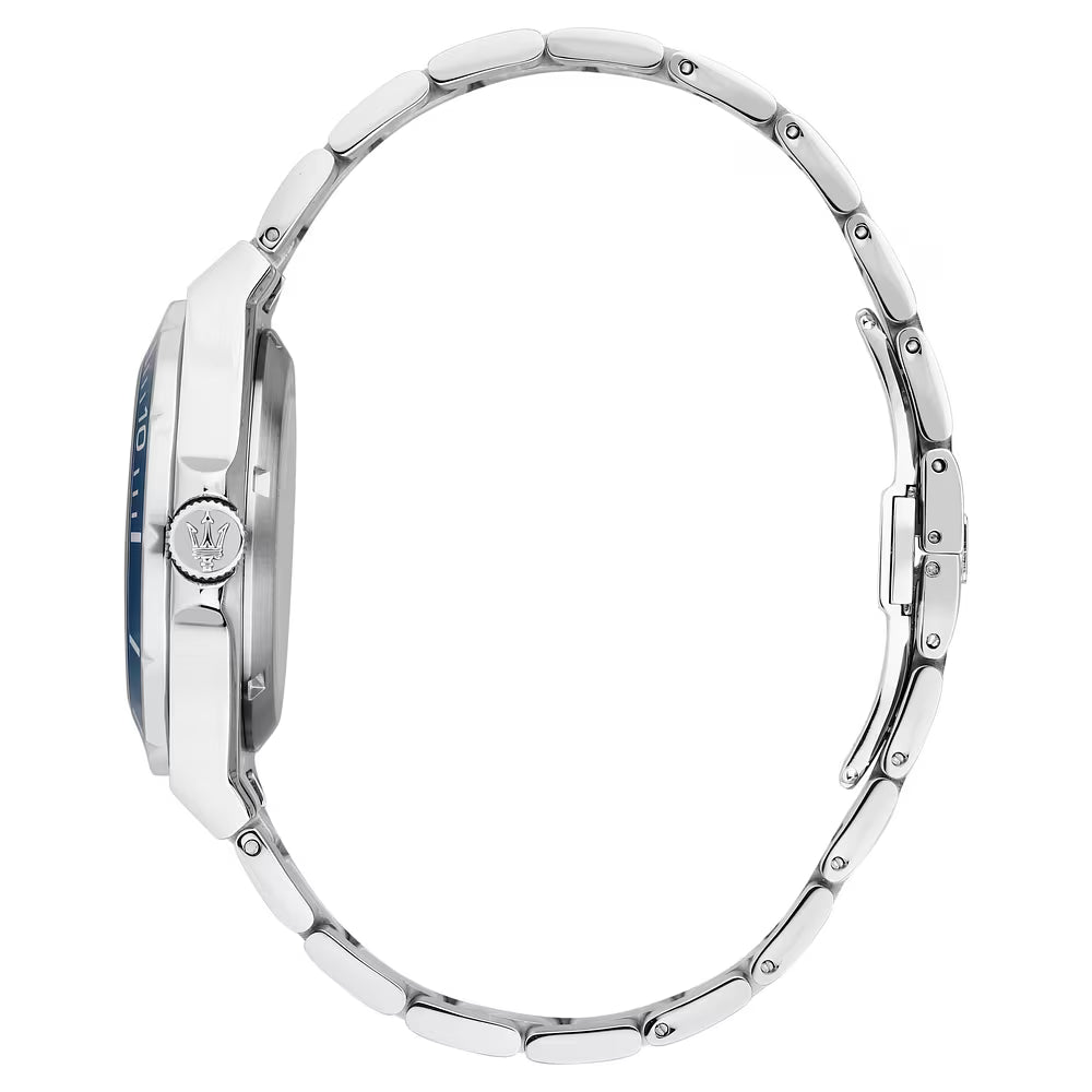 Orologio Maserati Sfida Automatico 41 Mm Acciaio Braccialato Quadrante Scheletrato/Blu