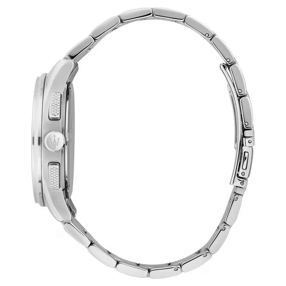 Orologio Maserati Sorpasso 42 mm Chrono Acciaio Braccialato Quadrante Grigio