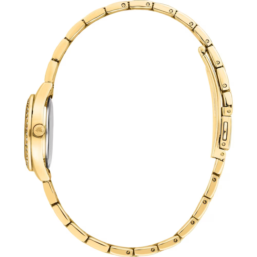 Orologio Morellato Magia Lady Strass 24 Mm Pvd Oro Braccialato Bianco