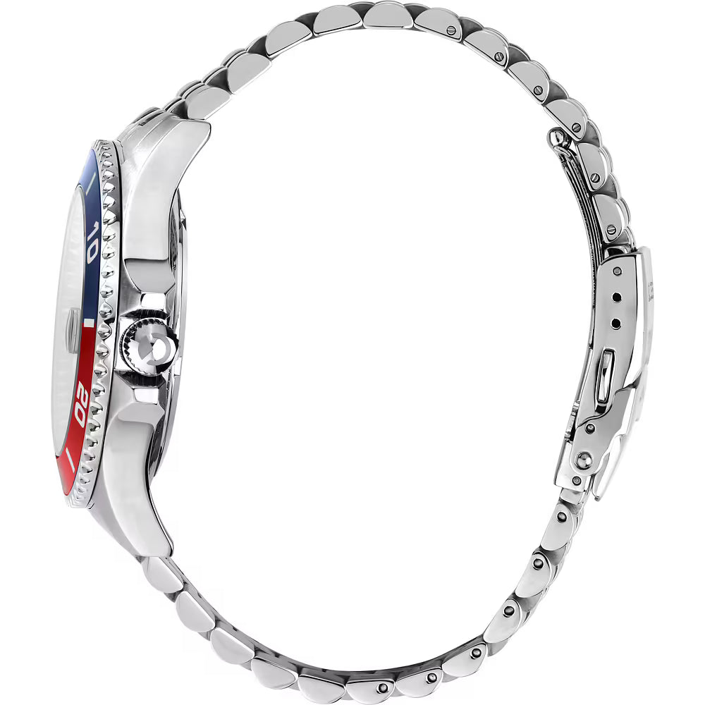 Confezione Speciale Orologio Sector 230 Automatico 43 mm Acciaio Braccialato Blu + Cinturino Gomma