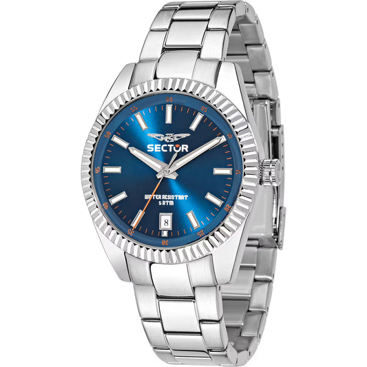Orologio Sector 240 41 Mm Acciaio Braccialato Turchese/Bianco