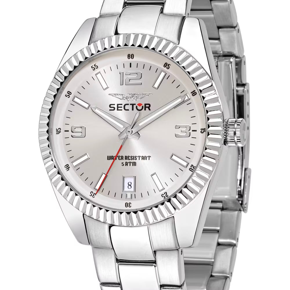 Orologio Sector 240 41 mm Acciaio Braccialato Silver