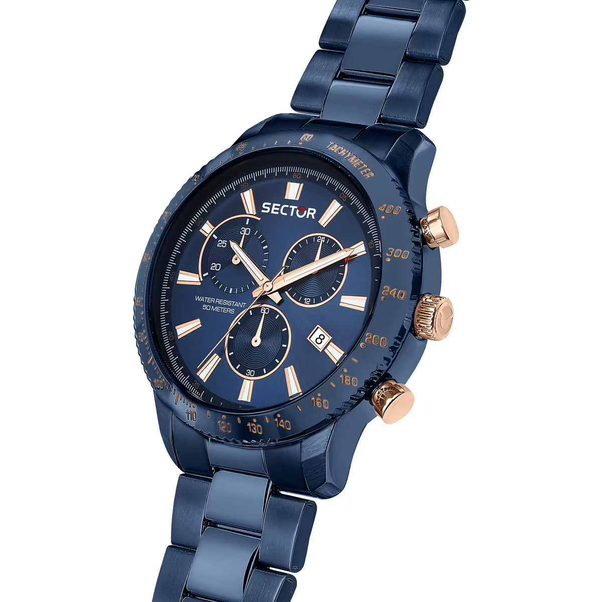Orologio Sector 270 Chrono 45 Mm Pvd Blu Braccialato