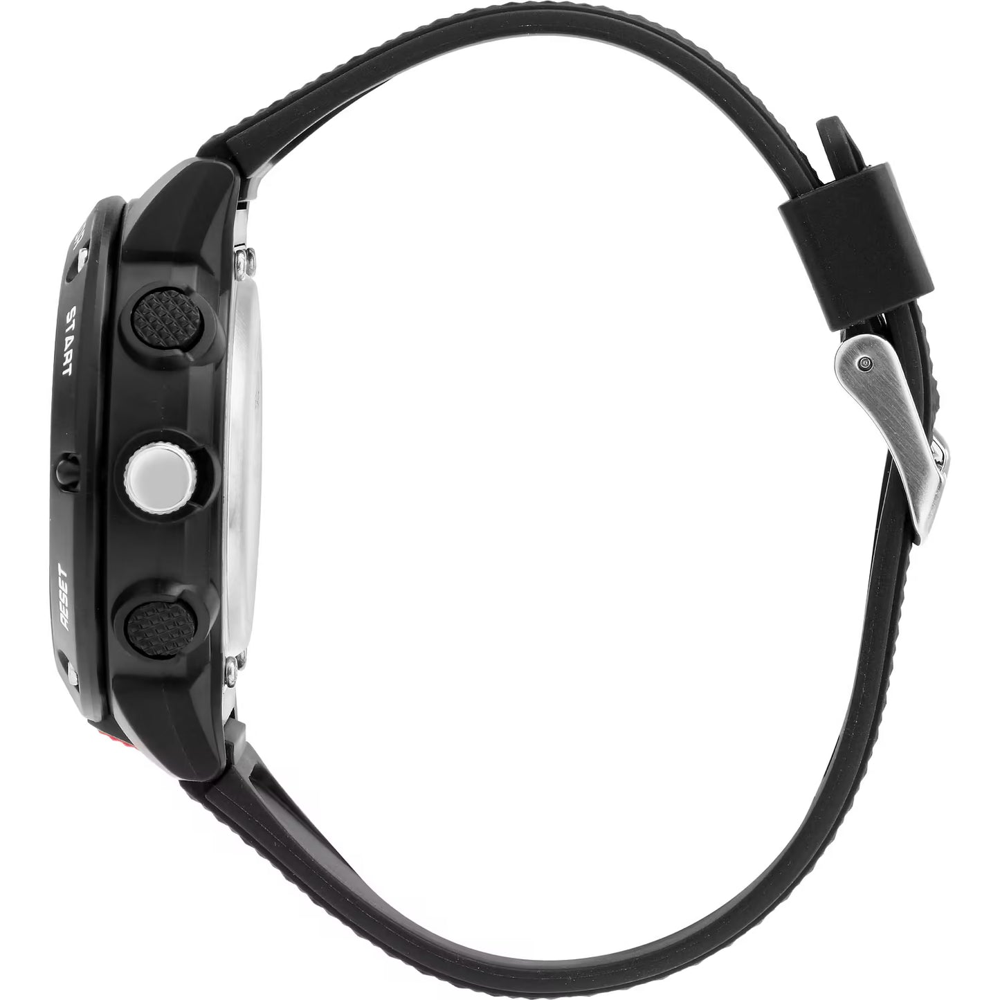 Orologio Sector Ex-45 Analogico Digitale 43 Mm Policarbonato Nero Cinturno Gomma Nera