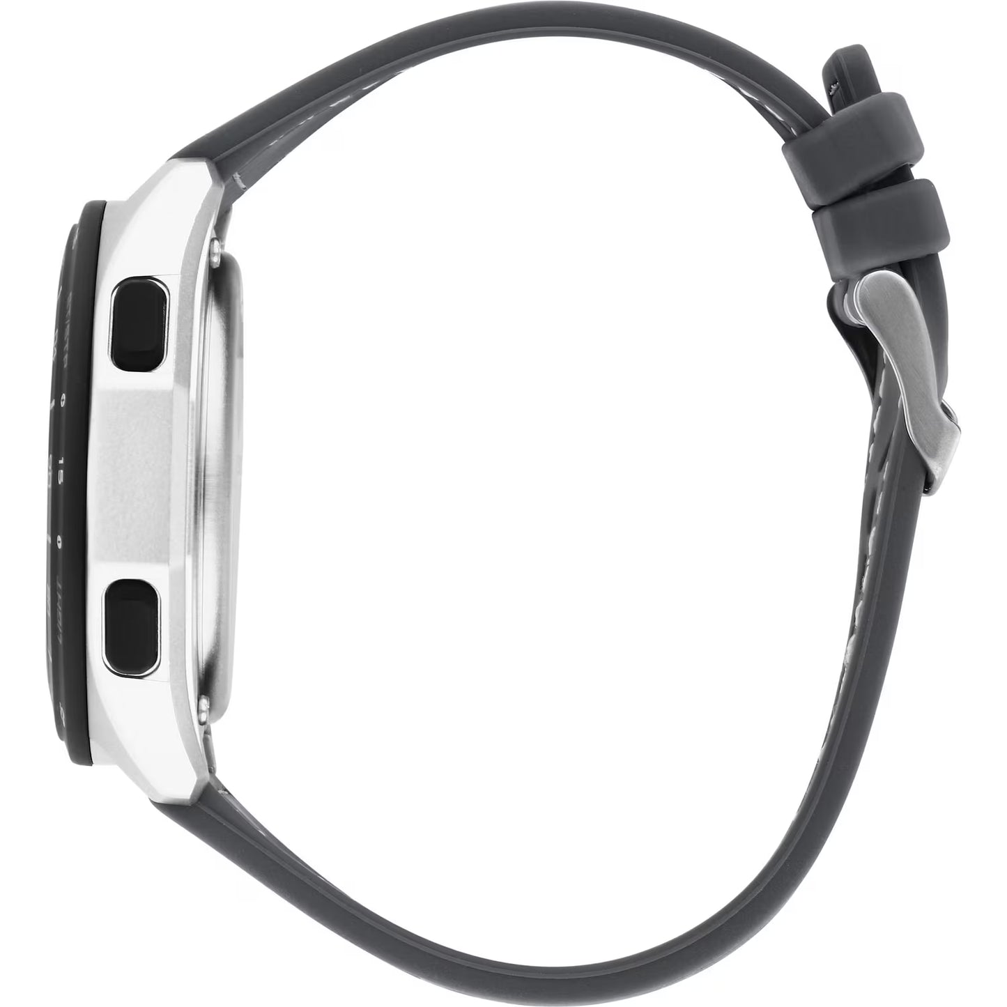 Orologio Sector Ex-53 Digitale 47 Mm Policarbonato Nero/Silver Silicone Grigio Rivestito Da Tessuto Nero
