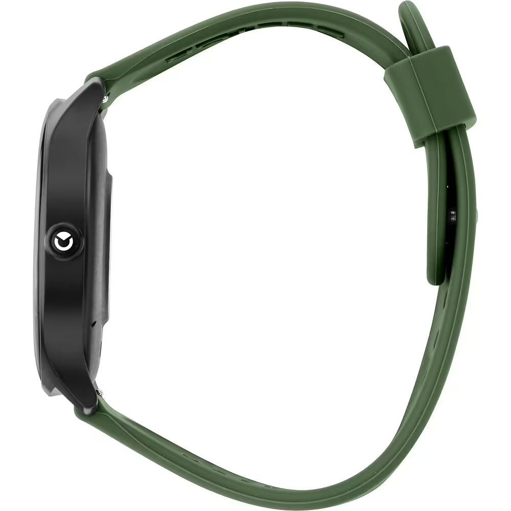 Orologio Sector S-06 Smart Digital Smartwatch Tondo Cassa Nera Cinturino Silicone Verde Oliva