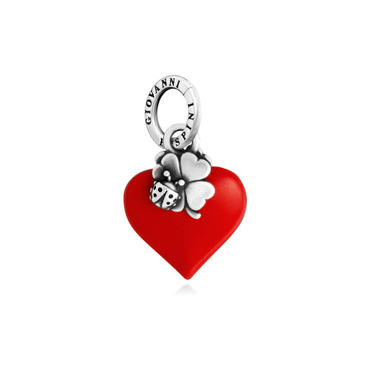 Charm Giovanni Raspini Cuore Lucky Rosso