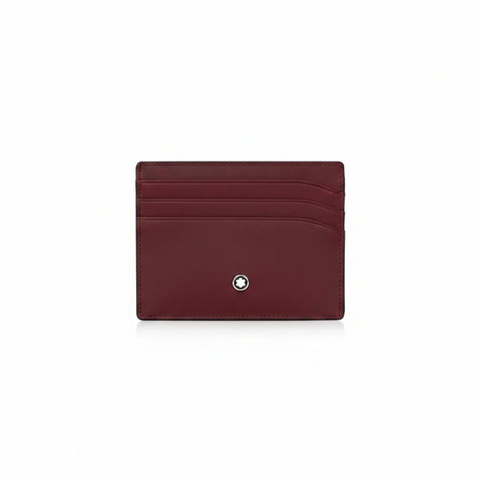 Portacarte Di Credito Montblanc Meisterstuck Atelier Porta Carte Pelle Rossa