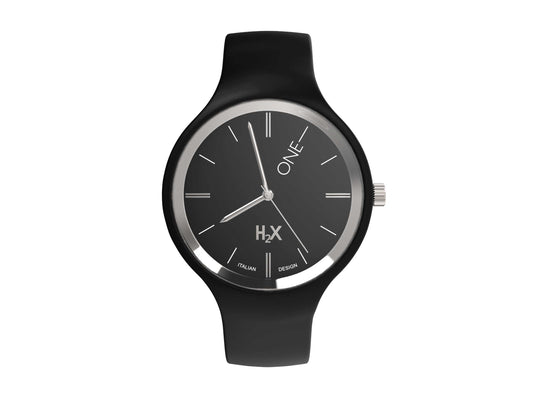 Orologio H2X New One Unisex Orologio In Silicone 36 mm Nero