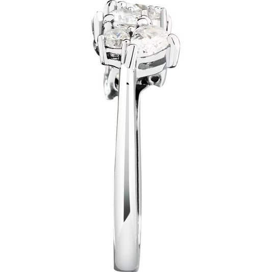 Anello Morellato Riflessi Argento Zirconi Taglio Geometrico - Misura 16