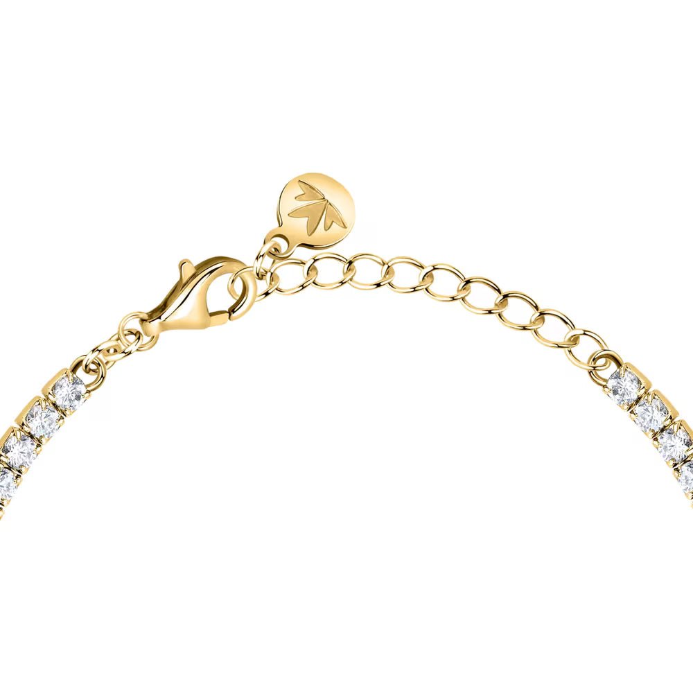 Bracciale Tennis Morellato Infinito Argento Dorato Zirconi