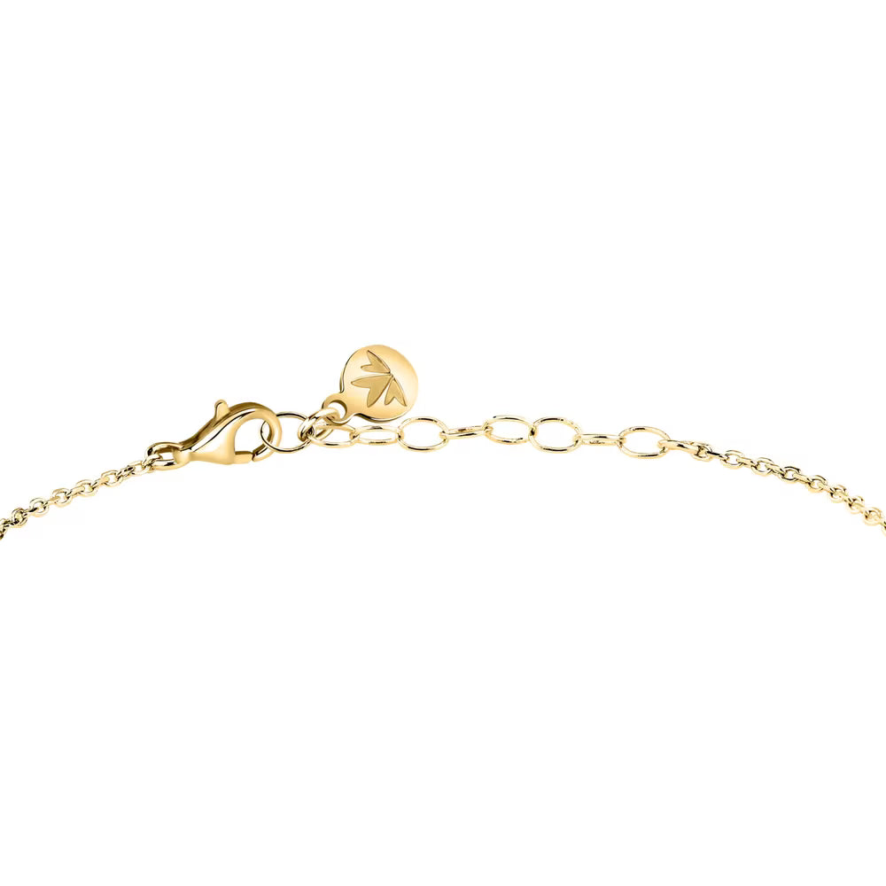 Bracciale Morellato Riflessi Argento Dorato Zirconi Centrali Taglio Geometrico