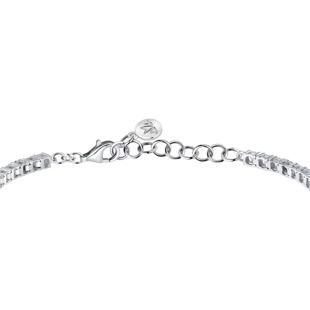 Bracciale Tennis Morellato Tesori Argento Zirconi Blu/Bianchi