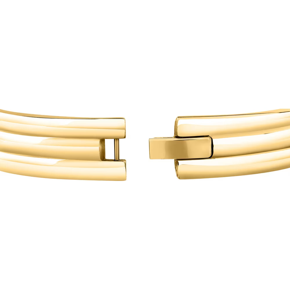 Bracciale Morellato Vintage Bold Rigido Pvd Oro A Tre Fasce