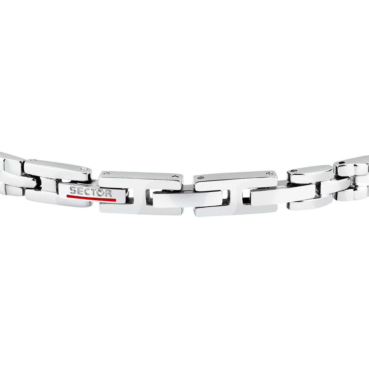 Bracciale Uomo Sector Basic Acciaio Maglia Modulare Con Elementi Satinati/Lucidi e Viti