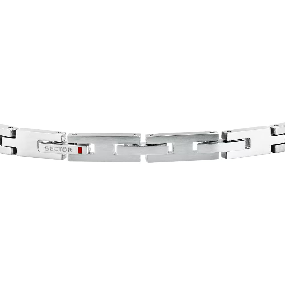 Bracciale Uomo Sector Basic Acciaio Satinato/Lucido Piastrina Centrale