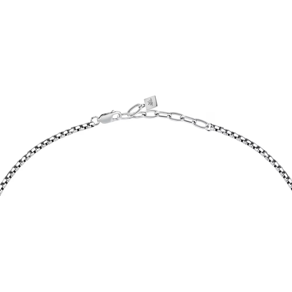 Collana Uomo Morellato Terra Acciaio Pendente Piastrina Esagonale