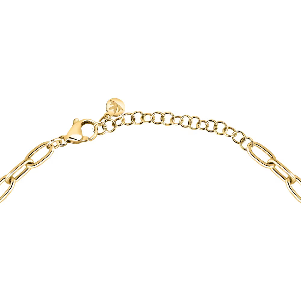 Collana Morellato Vintage Bold Pvd Oro Maglie Ovali Con Centrali Più Grandi a Decrescere