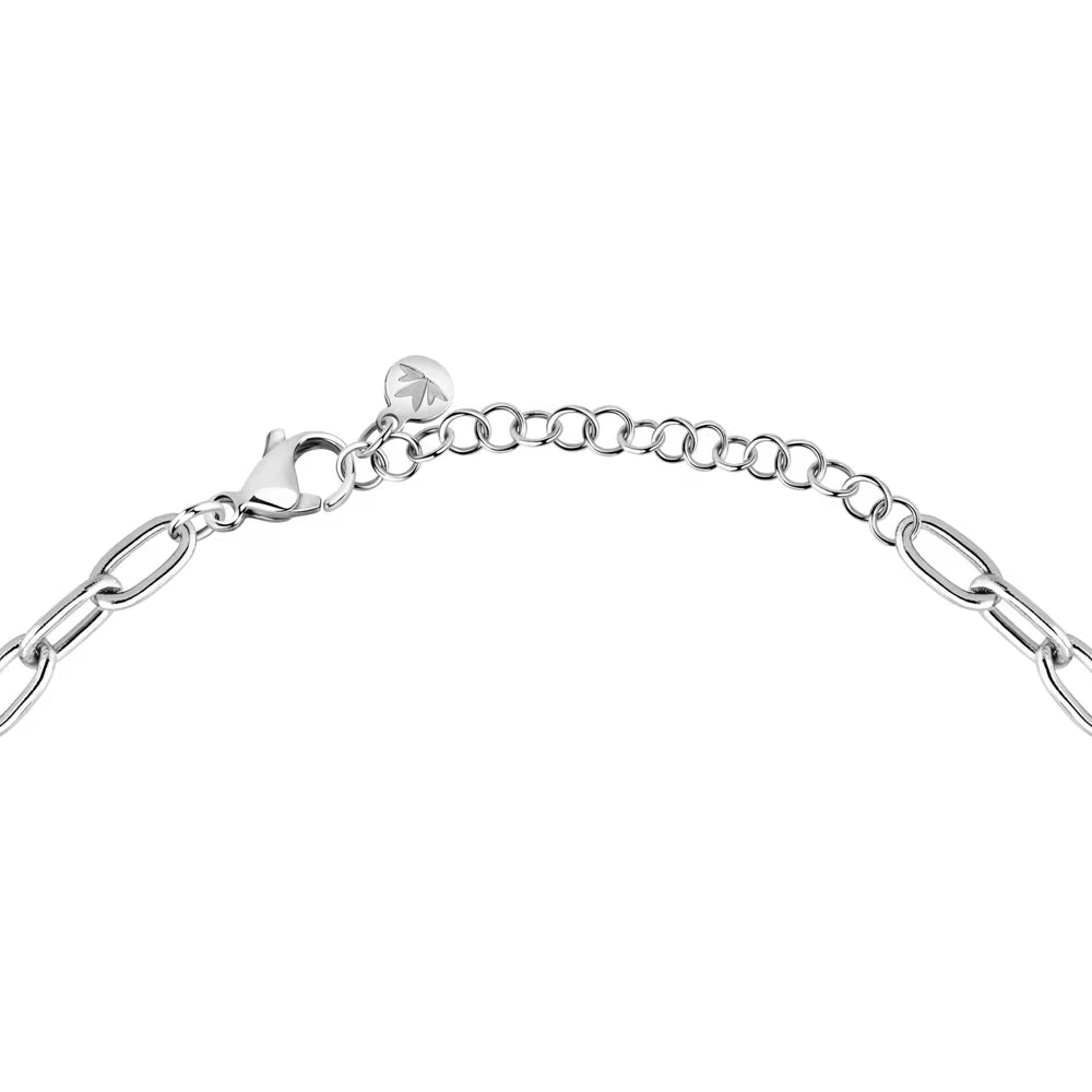 Collana Morellato Vintage Bold Acciaio Maglie Ovali Centrali Più Grandi a Decrescere