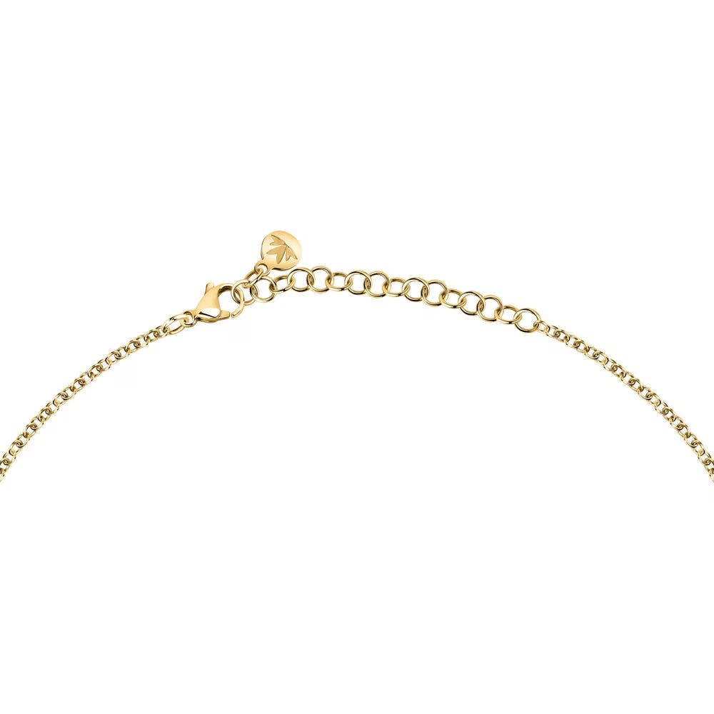 Collana Morellato Vintage Bold Pvd Oro Pendente Ovale Doppio