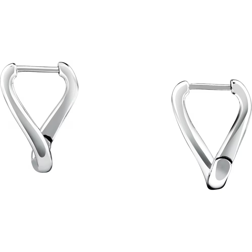 Orecchini Boccolette Morellato Drops Acciaio Odulate