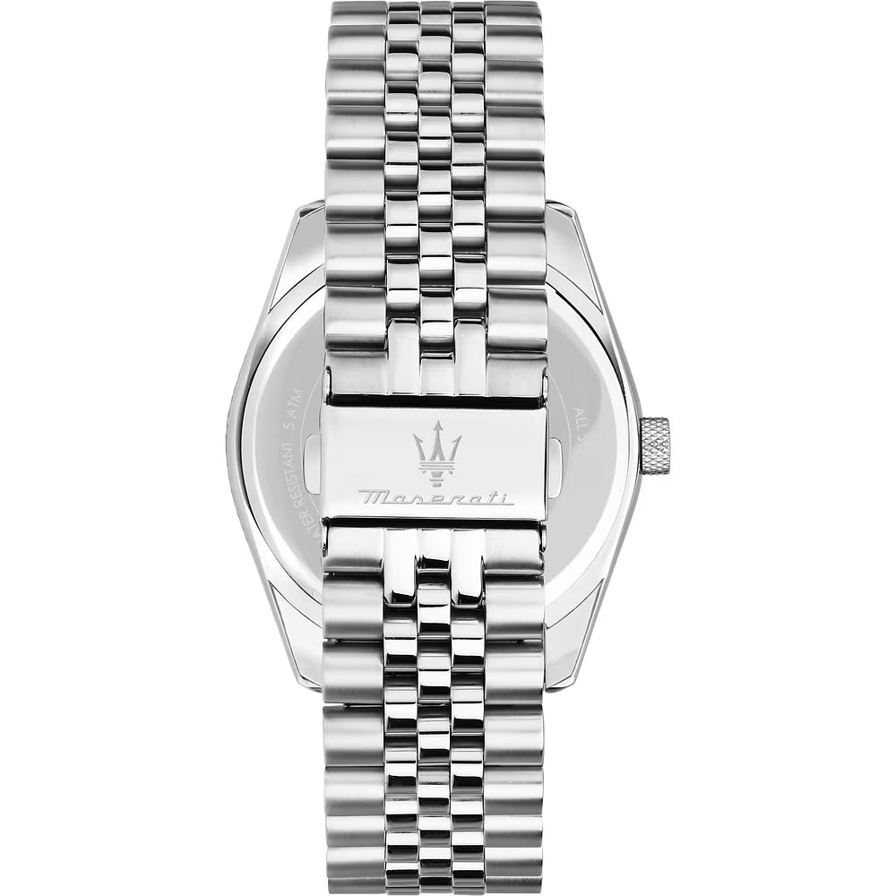 Orologio Maserati Attrazione 43 Mm Acciaio Braccialato Nero/Grigio A Righe