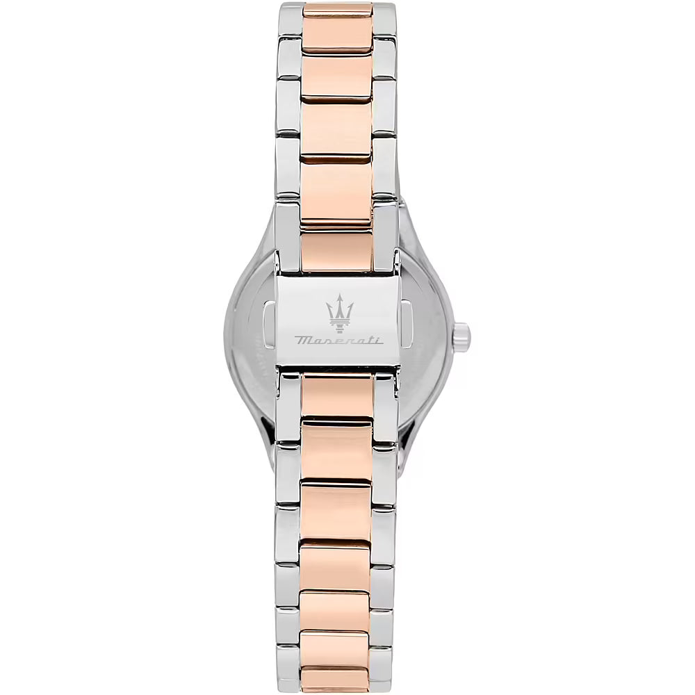 Orologio Maserati Attrazione 30 Mm Acciaio/Pvd Oro Rosa Braccialato Silver