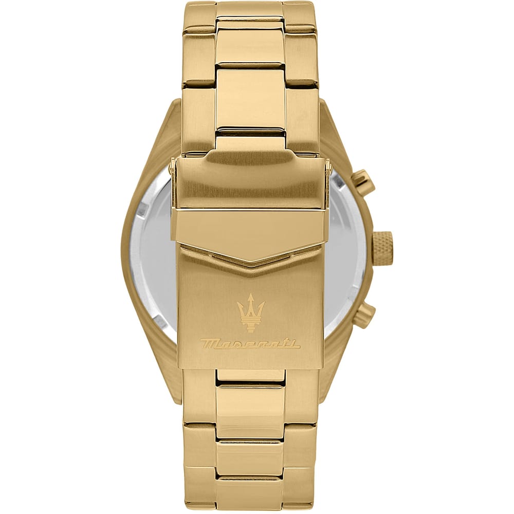 Orologio Maserati Time Competizione Multifunzione 43 mm Pvd Oro Braccialato Blu