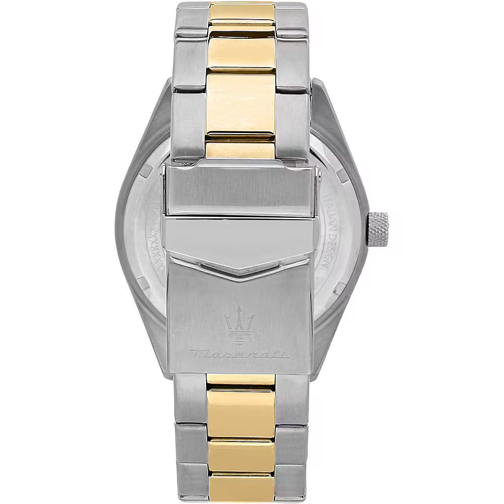 Orologio Maserati Competizione 43 Mm Acciaio Braccialato Acciaio/Pvd Oro Quadrante Blu