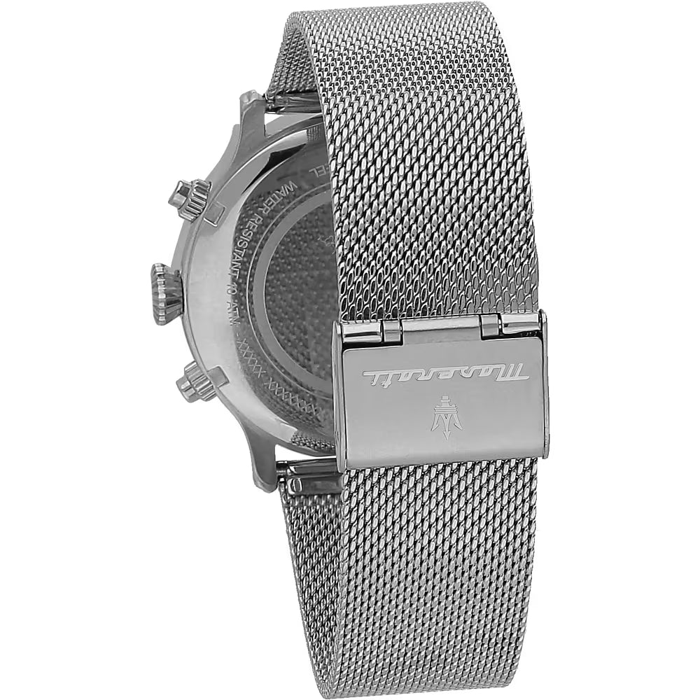 Orologio Maserati Epoca Multifunzione 42 Mm Acciaio Braccialato Maglia Milanese