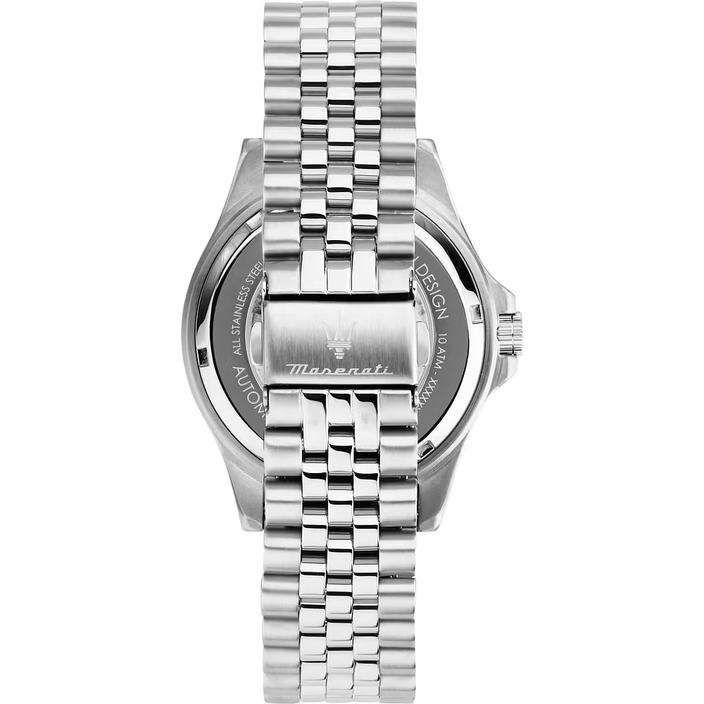 Orologio Maserati Time Sfida Automatico 44 mm Acciaio Braccialato Blu Scheletrato