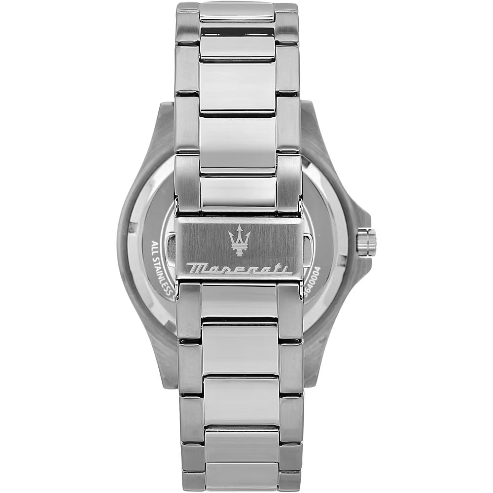 Orologio Maserati Sfida 44 Mm GMT Acciaio Braccialato Nero