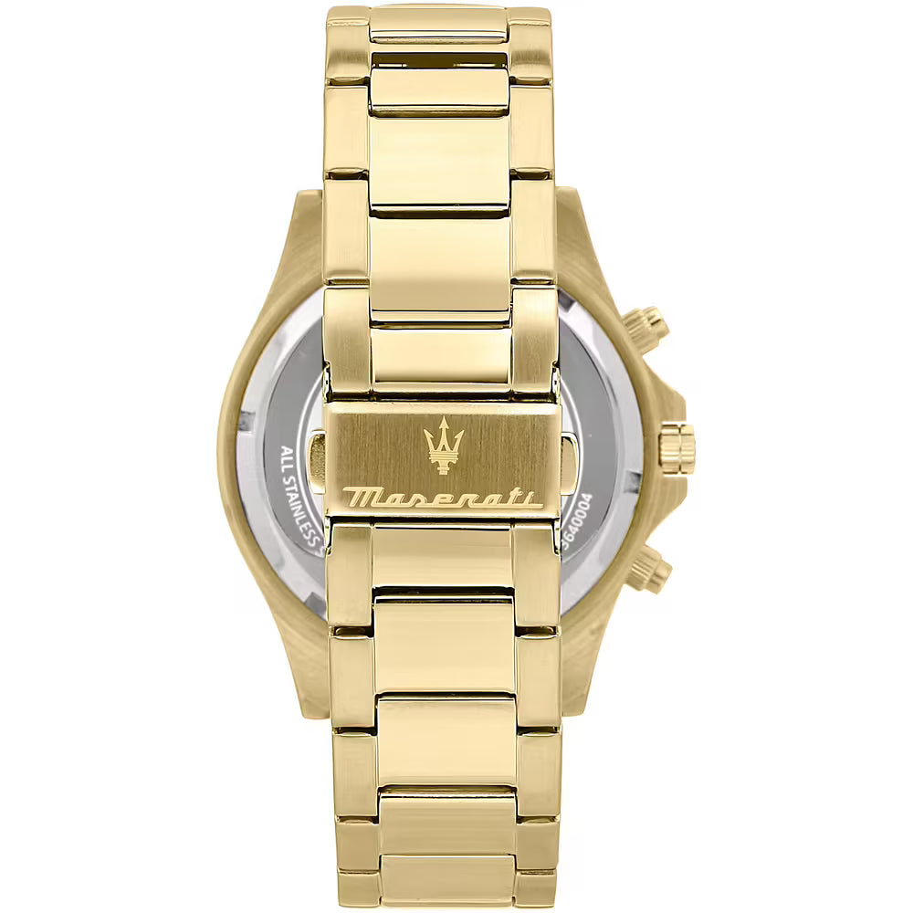 Orologio Maserati Time Sfida Chrono 44 mm Pvd Oro Braccialato